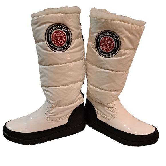 Madden Girl Iggloo Platform Puffy Snow Boots White Size 7M - Picture 1 of 16